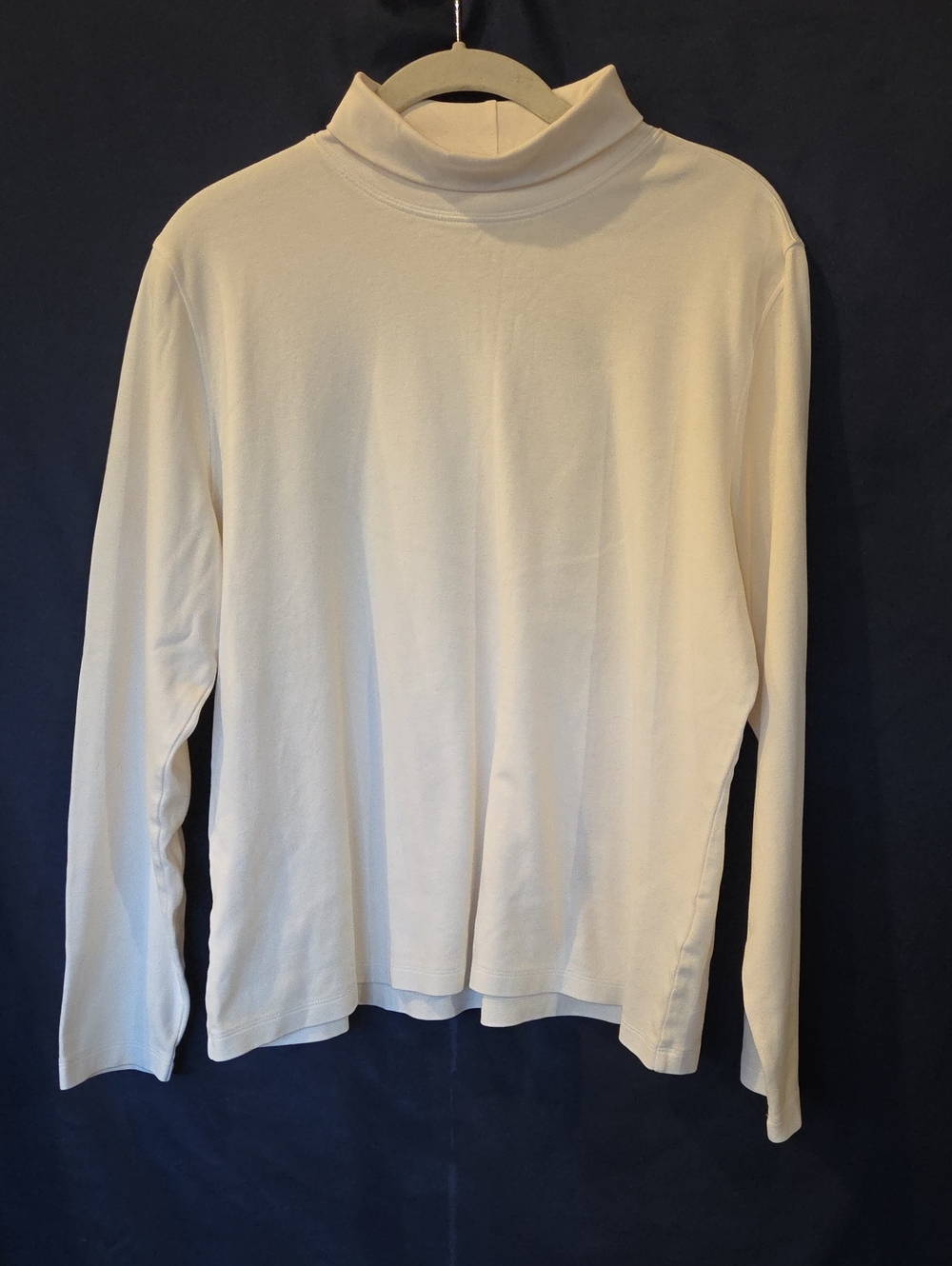 Lands' End White Long Sleeve Turtleneck